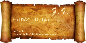 Felföldi Ida névjegykártya