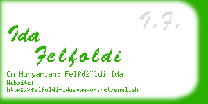 ida felfoldi business card